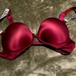 Victoria Secret  Bombshell Add-2-Cups Shine Strap Push-Up Bra size 36B